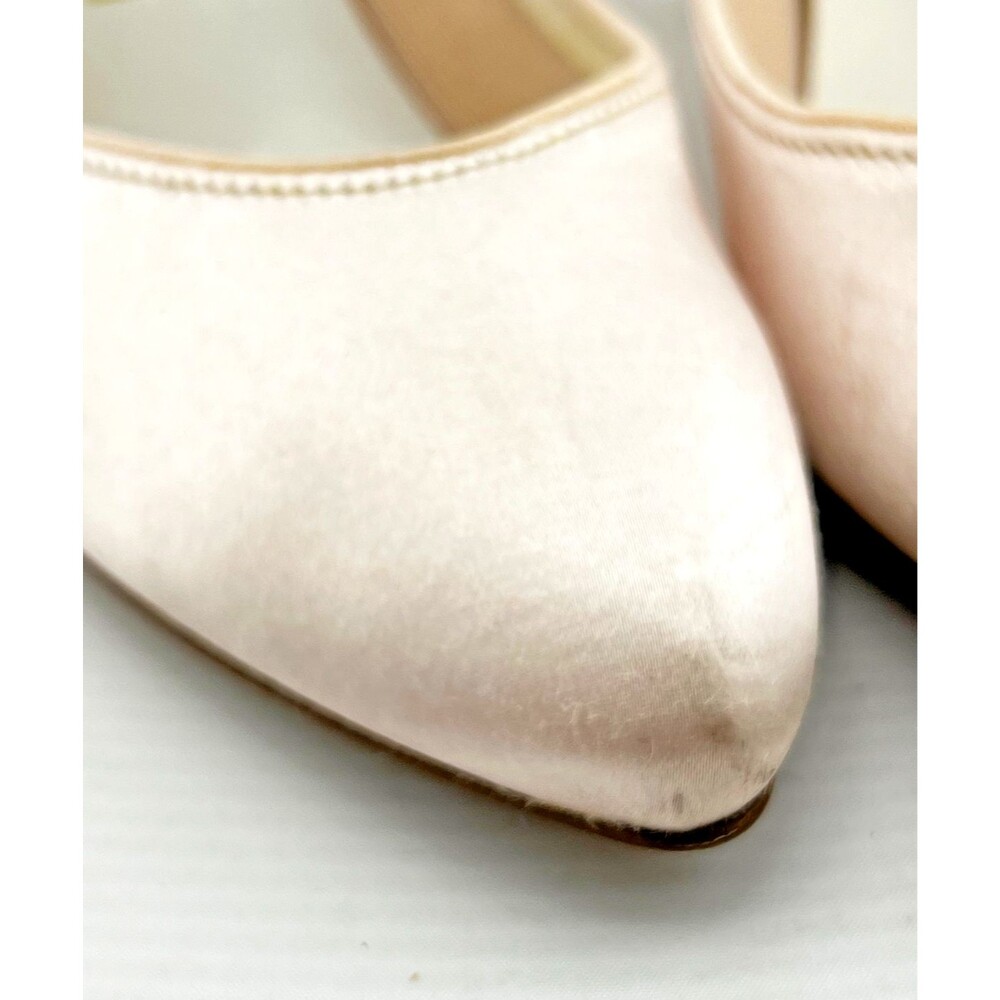 Vtg IMPERIAL Women's 7.5 B High Heels Pale Pink Satin Y2K Prom Fairy USA Made - Picture 10 of 15